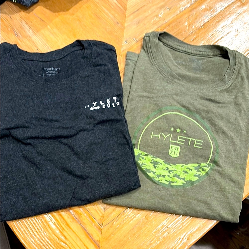 Hylete Green & Black Logo Bundle 2 T-Shirts